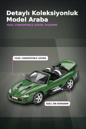 Blister Ambalajlı 1/64 Ölçek Jaguar XKR Model Araba - Diecast Koleksiyon Oyuncağı BX-313357