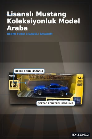 Detayli 1/32 Olcek 2018 Ford Mustang GT Kirmizi Kasik Model Araba Vitrin Icin 1 Adet BX-313412