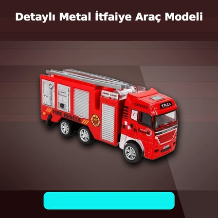 11,5 cm Die-Cast Metal Model Araç - Eco Lounge Serisi - İtfaiye, Tanker veya Kurtarıcı Seçeneği
