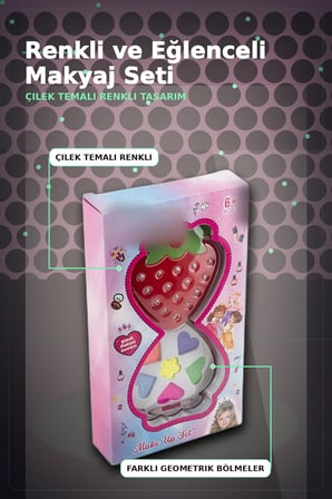 Kutulu Tekli Makyaj Seti - Çocuklar Için Şık Hediye Paketli Kozmetik Oyun Seti BX-313421