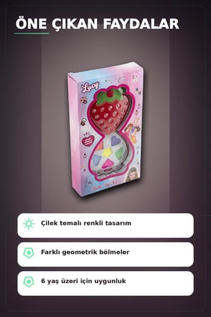 Kutulu Tekli Makyaj Seti - Çocuklar Için Şık Hediye Paketli Kozmetik Oyun Seti BX-313421
