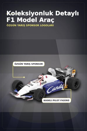 Diecast 1/64 Formula 1 Aracı Toleman TG184 Johnny Cecotto Monako 1984 Yarış Modeli Tekli BX-313384