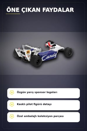Diecast 1/64 Formula 1 Aracı Toleman TG184 Johnny Cecotto Monako 1984 Yarış Modeli Tekli BX-313384
