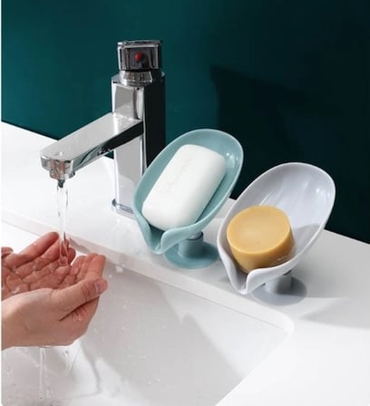 Vantuzlu Sabunluk Su Giderli 13x9.9x8.6 cm Banyo ve Mutfak Lavabo Düzenleyici BX-316951