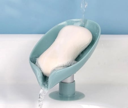 Vantuzlu Sabunluk Su Giderli 13x9.9x8.6 cm Banyo ve Mutfak Lavabo Düzenleyici BX-316951