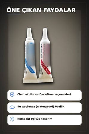 Kirpik Yapistirici Beyaz Ve Siyah Ikili Set - 2 Adet, Takma Kirpik Yapistiricisi BX-313427