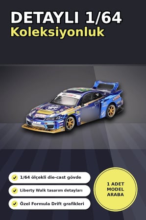 LBWK Formula Drift 1/64 Nissan S15 Silvia Model Araba - Liberty Walk Replica BX-313402