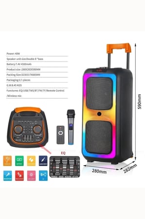 Bluetooth Hoparlör - Renk: Siyah, Özellik: Kablosuz, Dinleme Süresi: 5-10 Saat, Çoklu Bağlantı