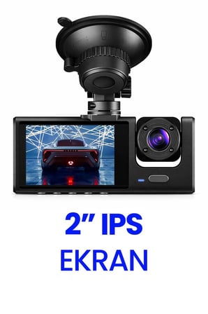 C309 Tipi 3 Kameralı LCD Ekran Araç Kamerası Hareket Sensörlü Gece Görüşlü G Sensörlü