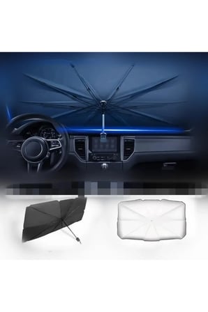 Katlanabilir Oto Güneşlik Şemsiye 75x140 cm UV Korumalı Ön Cam Gölgelik Aksesuarı
