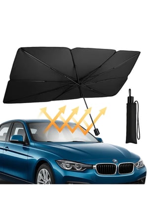 Katlanabilir Araba Ön Cam Güneşlik Şemsiye 140x79 cm UV Koruyucu Oto Gölgelik 1 Adet