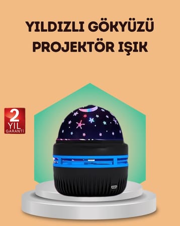 USB Galaxy Projektör Lamba – Romantik Atmosfer, Çocuk Odası, Parti ve Düğün Işığı