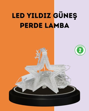 3x3 Metre Yıldız Peri Led Perde Işık Romantik Dekorasyon