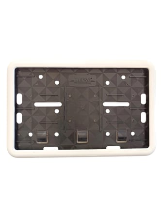 Çerçeveli Motor Plakalık Plaka Altlığı Beyaz 17x26 cm