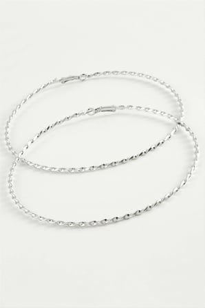 Burgulu Metal Halka Küpe 8-9-10 cm