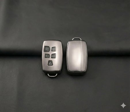 Land Rover Range Rover 2010-2018 Uyumlu Smart 3 Buton Silikon Oto Anahtar Kumanda Kabı Kılıf Gri