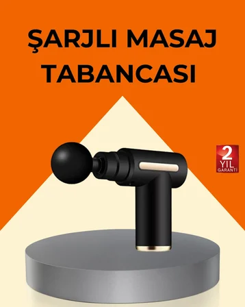 Şarjlı Kas Masaj Aleti 6 Kademe 4 Başlık Derin Doku EMS Titreşim Sporcu Masaj Tabancası