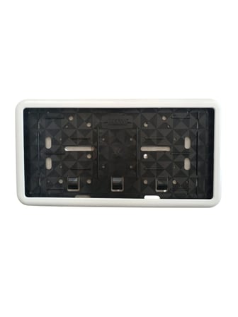 Çerçeveli Dikdörtgen  Plakalık Plaka Altlığı Beyaz 32X17cm 1 Adet