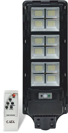 1 Adet CATA CT 4642 Solar Güneş Enerjili 300W Sensörlü Sokak Armatür 6400K Beyaz Işık