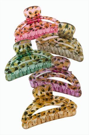 Çiçek Desenli Oval Mandal Toka 8 cm