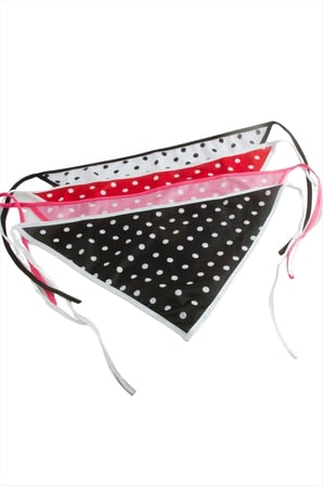 Puantiyeli Desenli Bohem Bandana