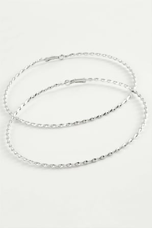 Burgulu Metal Halka Küpe 8-9-10 cm
