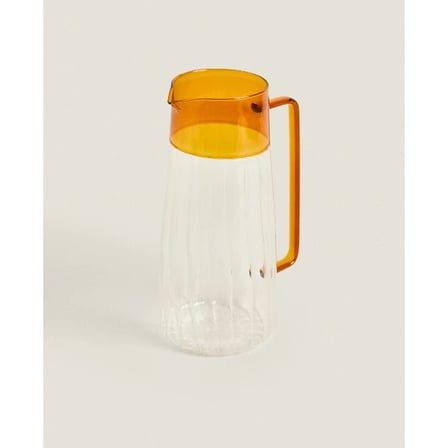 Turuncu Detaylı Cam Sürahi 1600 ml