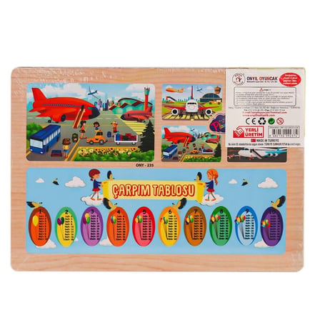 ONY-233-234-235-236 Ahşap Eğitici Puzzle Havaalanı - 1 Adet Stokta Olan Gönderilir