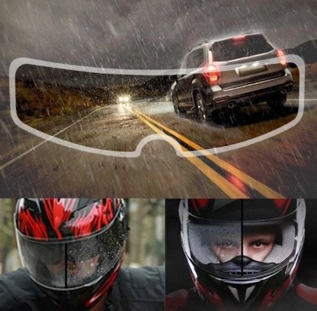 Motosiklet  Kaskı İçin Yağmur Kaydırıcı Film