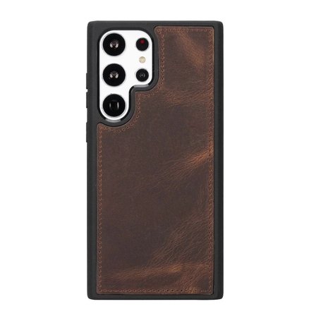 Samsung Galaxy S23 Ultra Uyumlu Deri Cüzdanlı Kılıf G2 Kahve