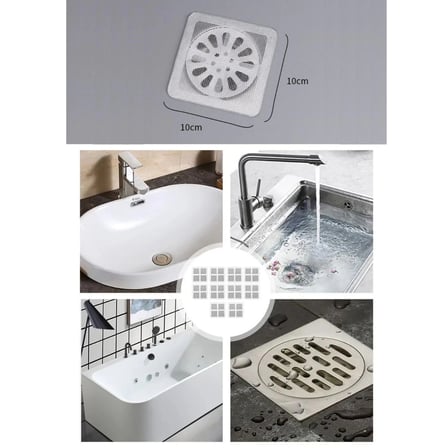 10'lu Banyo ve Mutfak Lavabo Koku Önleyici ve Haşere Böcek Önleyici Gider Filtresi