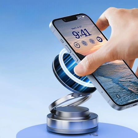 Vakumlu Manyetik Telefon Tutucu – Güçlü Vakum 360° Döner Araç İçi Telefon Standı, Ultra Sabit Manyetik Destekli Mobil Cihaz Aparatı