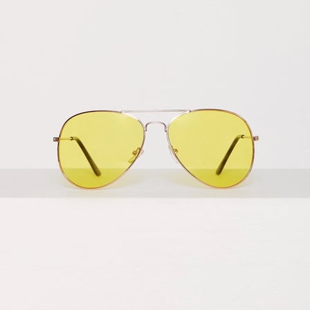 Unisex Gold Metal Çerçeveli Damla Gözlük (kutulu)