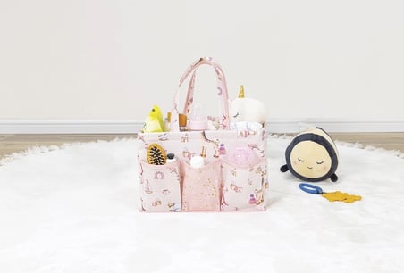 Baby Kullanımı Kolay Desenli Taşınabilir Bakım Çantası (pembe)