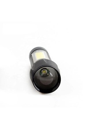 USB Şarjlı Zoomlu Mini El Feneri Yan COB LED Q5 Güçlü Işık SOS Mod Kutulu Kamp ve Balıkçı Feneri