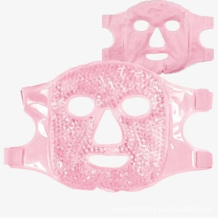 Terapi Jel Yüz Maskesi Soğuk Ve Sıcak Boncuklu Ayarlanabilir Maske (Pembe)