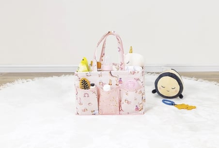 Baby Kullanımı Kolay Desenli Taşınabilir Bakım Çantası (pembe)