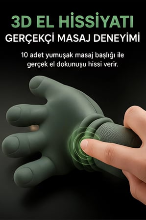 Kızılötesi Isıtmalı Avuç İçi Boyun Omuz Sırt Masaj Aleti Şarjlı 3D Yoğurma Etkili