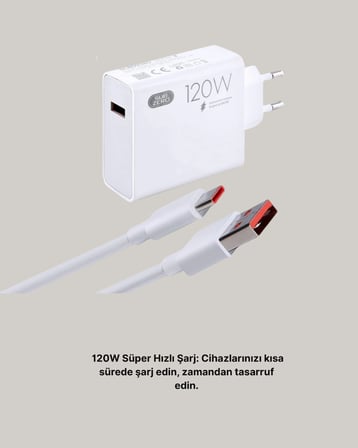 120W Mi Turbo Akıllı Tanıma Çipli Hızlı Şarj Cihazı Taşınabilir ve Dayanıklı