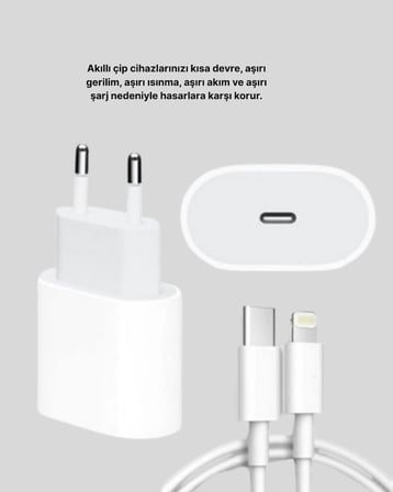 Yeni Nesil 20W USB-C Hızlı Şarj Cihazı iOS Tam Uyumlu