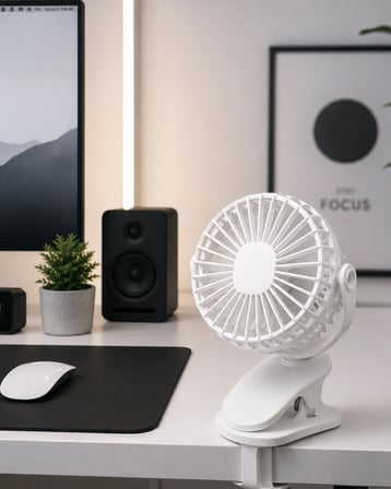 360 Derece Ayarlanabilir Sessiz Çalışan Mandallı Fan