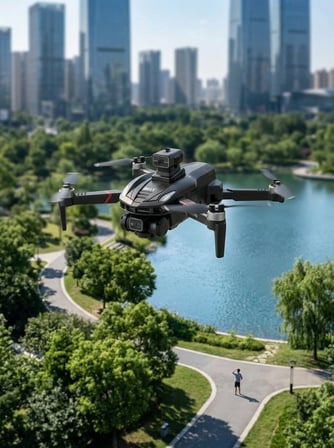 Havadan Çekim İçin Çift Kameralı Kompakt ve Kolay Taşınabilir Drone
