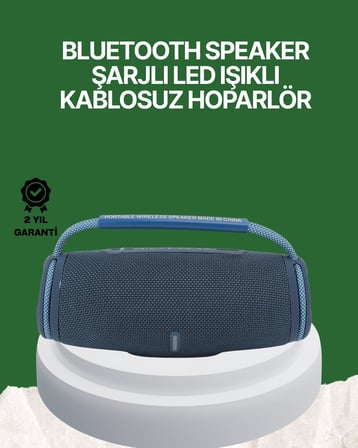 Net Stereo Ses Sunan IPX5 Su Geçirmez Bluetooth Hoparlör