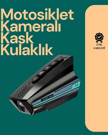 GoLook Destekli Motosiklet Kask Kamerası – 50 Saat Pil, Geniş Açı