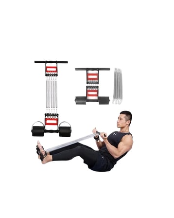 Ayarlanabilir Elastik Yaylı Ergonomik Tasarımlı Kas Güçlendirme Seti