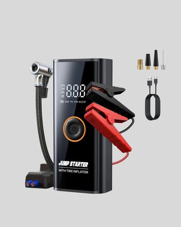 Akü Takviye Cihazı Jump Starter ve Dijital Hava Kompresörü