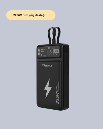 Powerbank 10000 mAh Dijital Göstergeli Taşınabilir