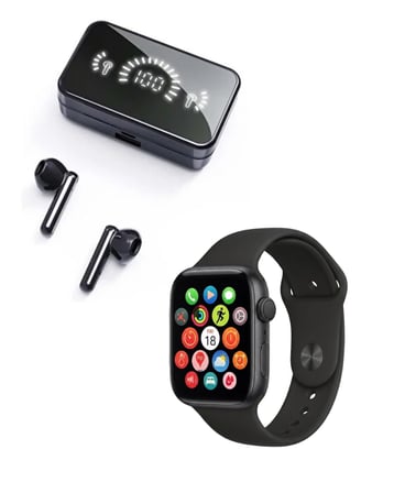 Gelişmiş Akıllı Saat ve Kablosuz Kulaklık Seti 3D Ekran Sağlık Takibi ve Yüksek Ses Kalitesi