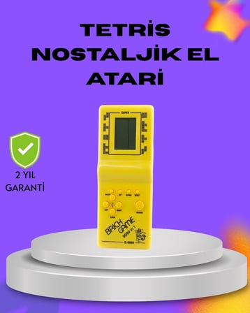 Klasik Tetris Oyunu El Konsolu – Taşınabilir Pil ile Çalışan Retro El Aterisi
