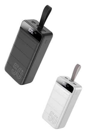 50.000 Mah Powerbank Turbo Hızlı Led Göstergeli Android İOS Uyumlu Taşınabilir Askılı